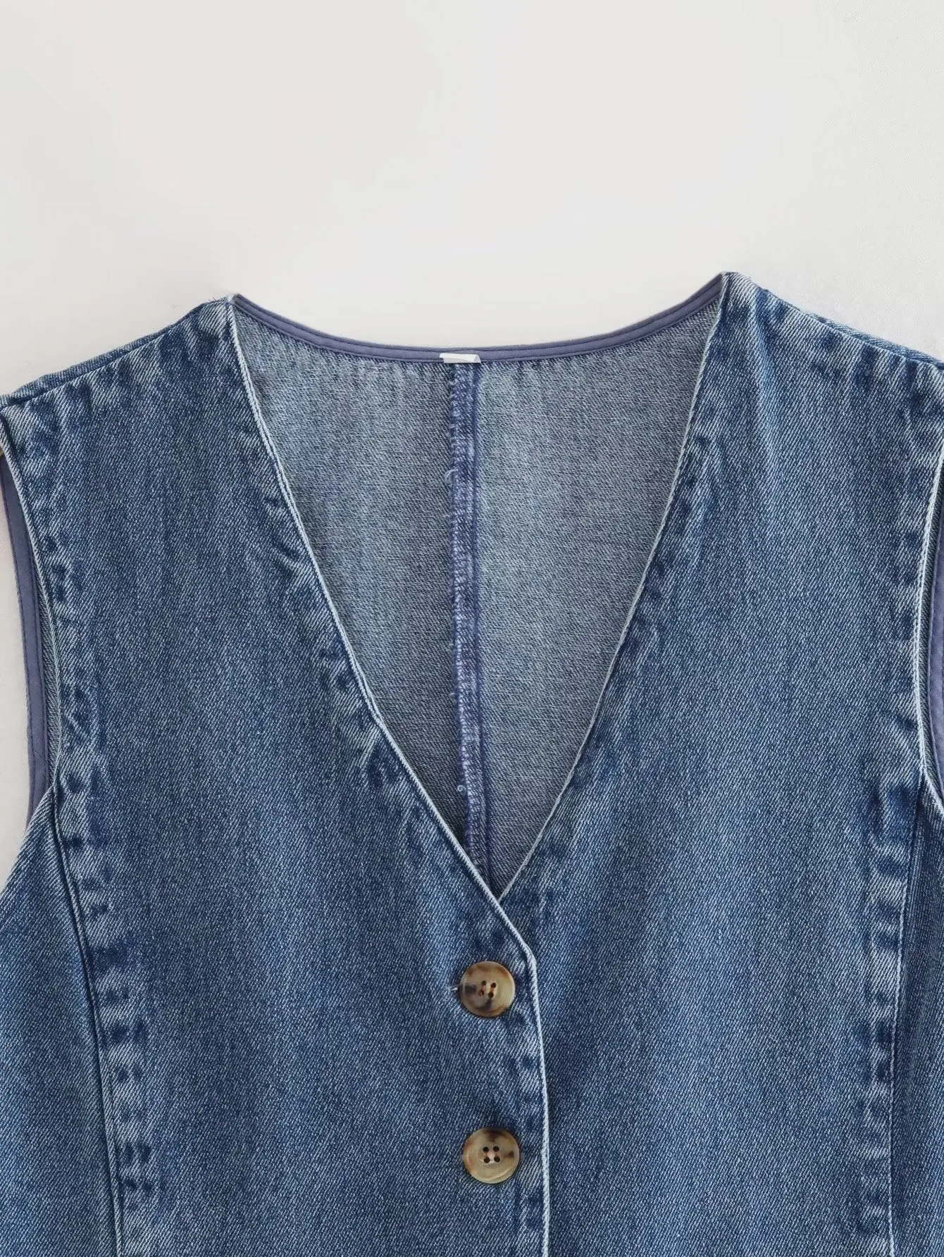 Lyra Denim Look Waistcoat