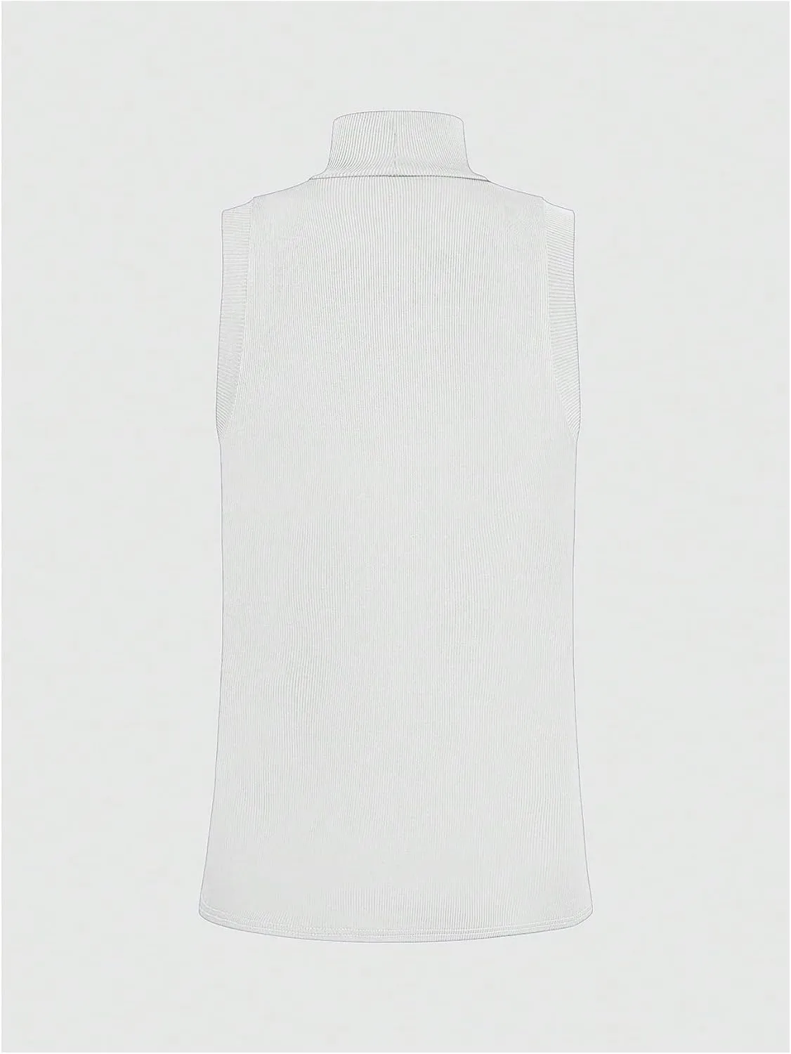Men's Mock Turtleneck Tank Tops Ribbed Knit Slim Fit Sleeveless Shirts Casual Basic Tee Shirts