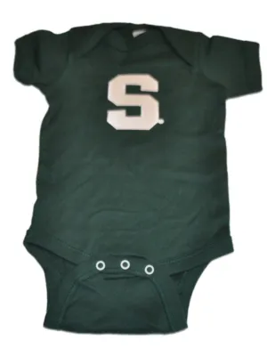 Michigan State Spartans Two Feet Ahead Infant Baby Lap Shoulder One Piece Outfit