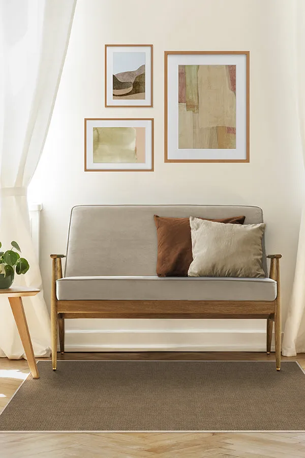 Needlepoint Solid Caramel Rug