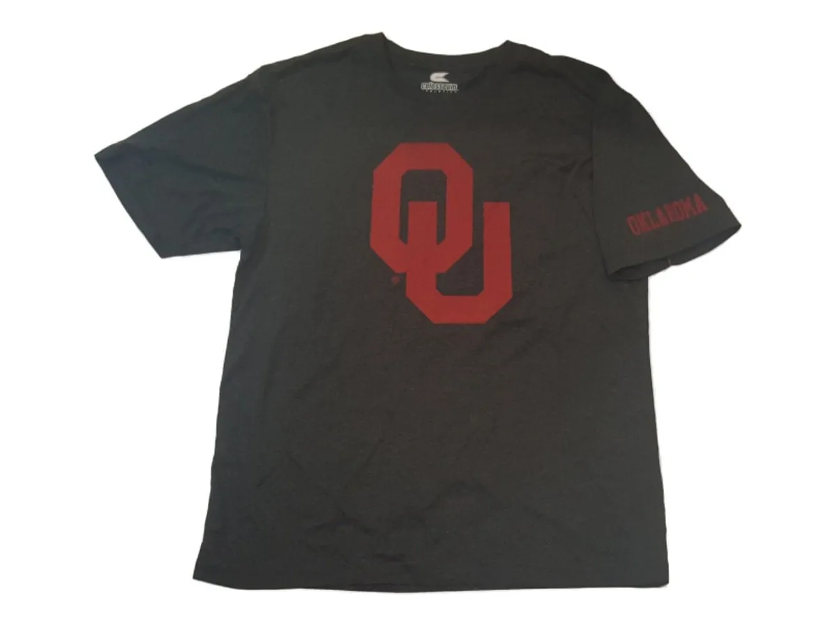 Oklahoma Sooners Colosseum Charcoal Gray Ultra Soft SS Crew Neck T-Shirt (L)