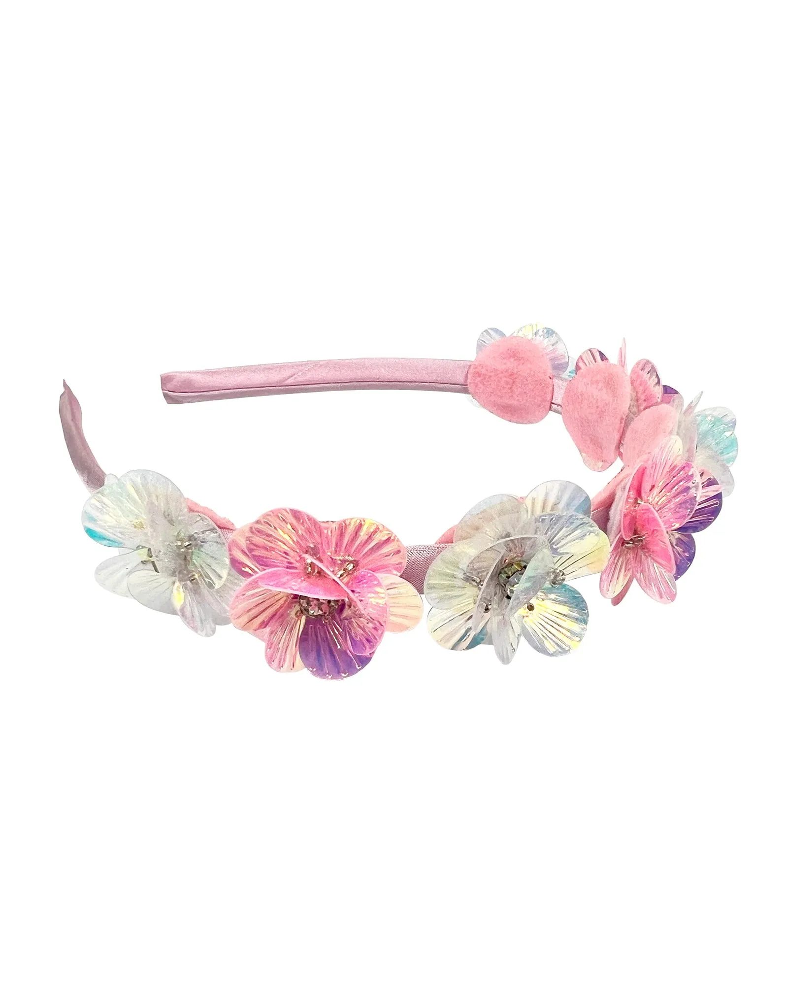 Pink Poppy Mermaid Flower Headband