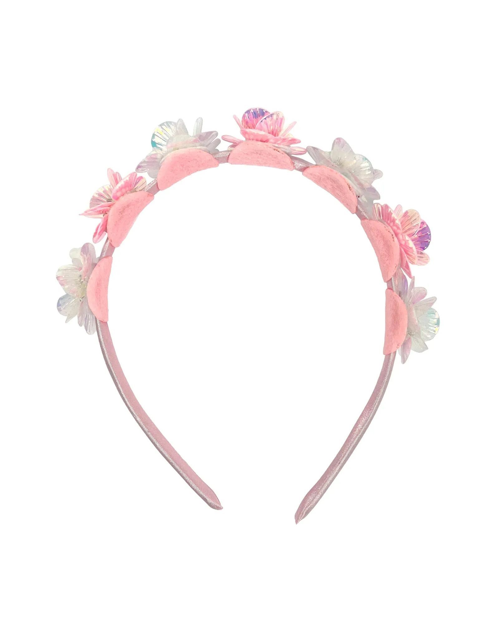 Pink Poppy Mermaid Flower Headband
