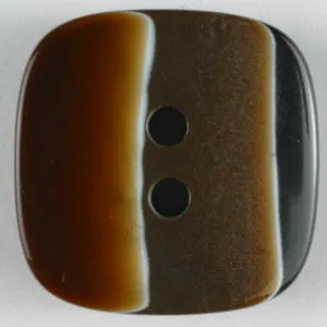 Polyester Brown Square button 23mm