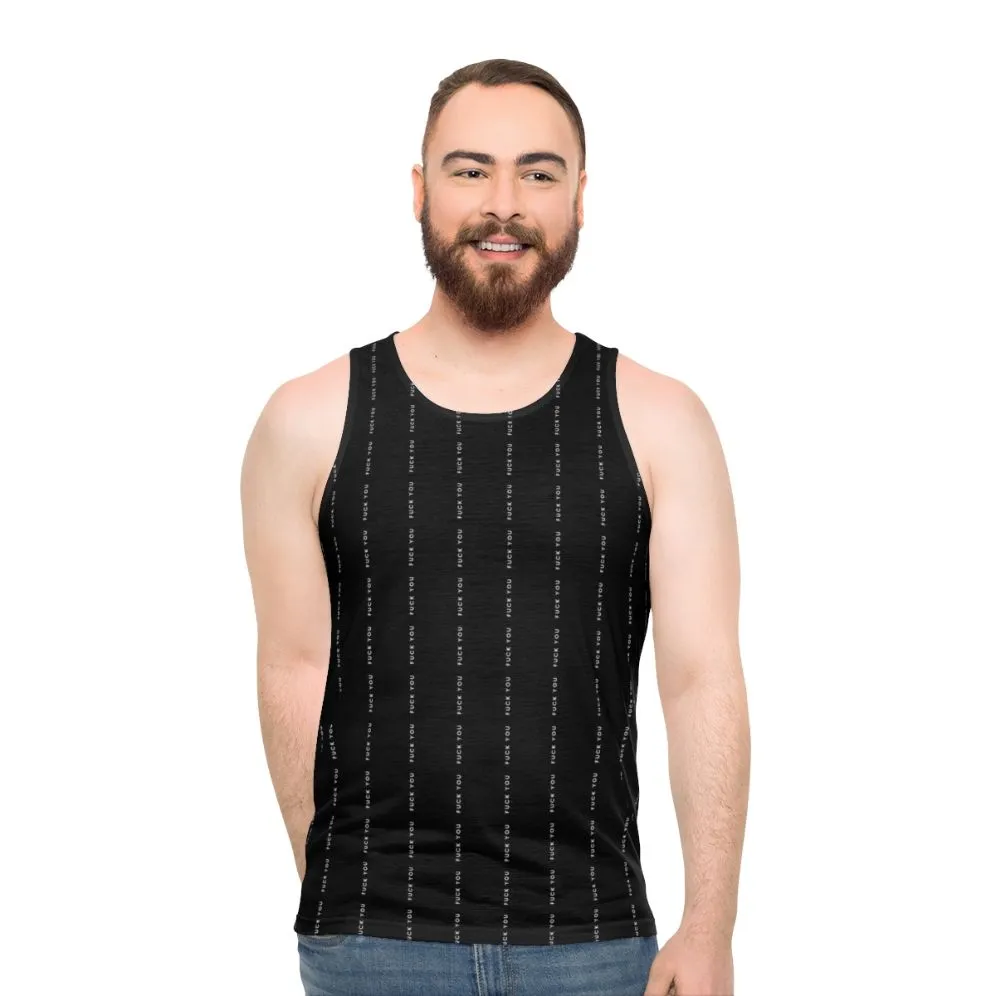"Go F*ck Yourself" Pinstripe Unisex Tank Top