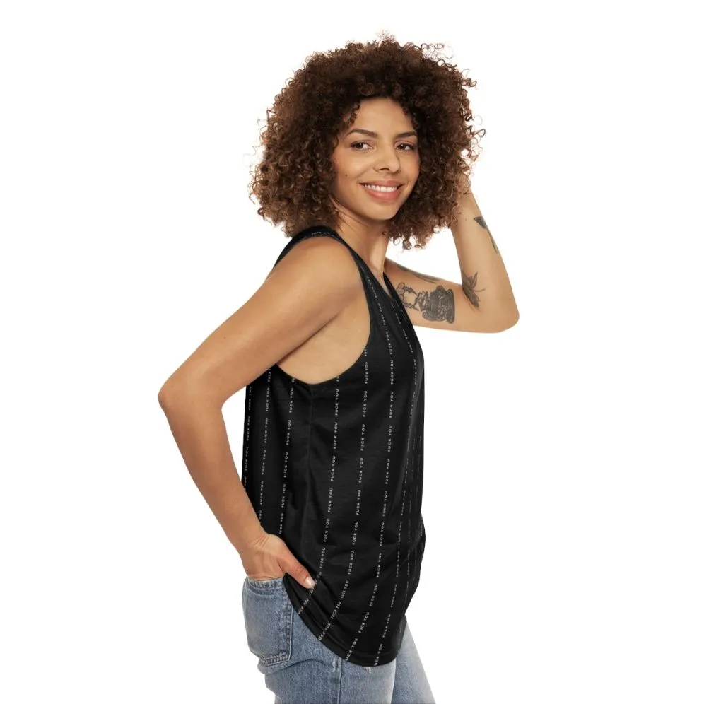 "Go F*ck Yourself" Pinstripe Unisex Tank Top