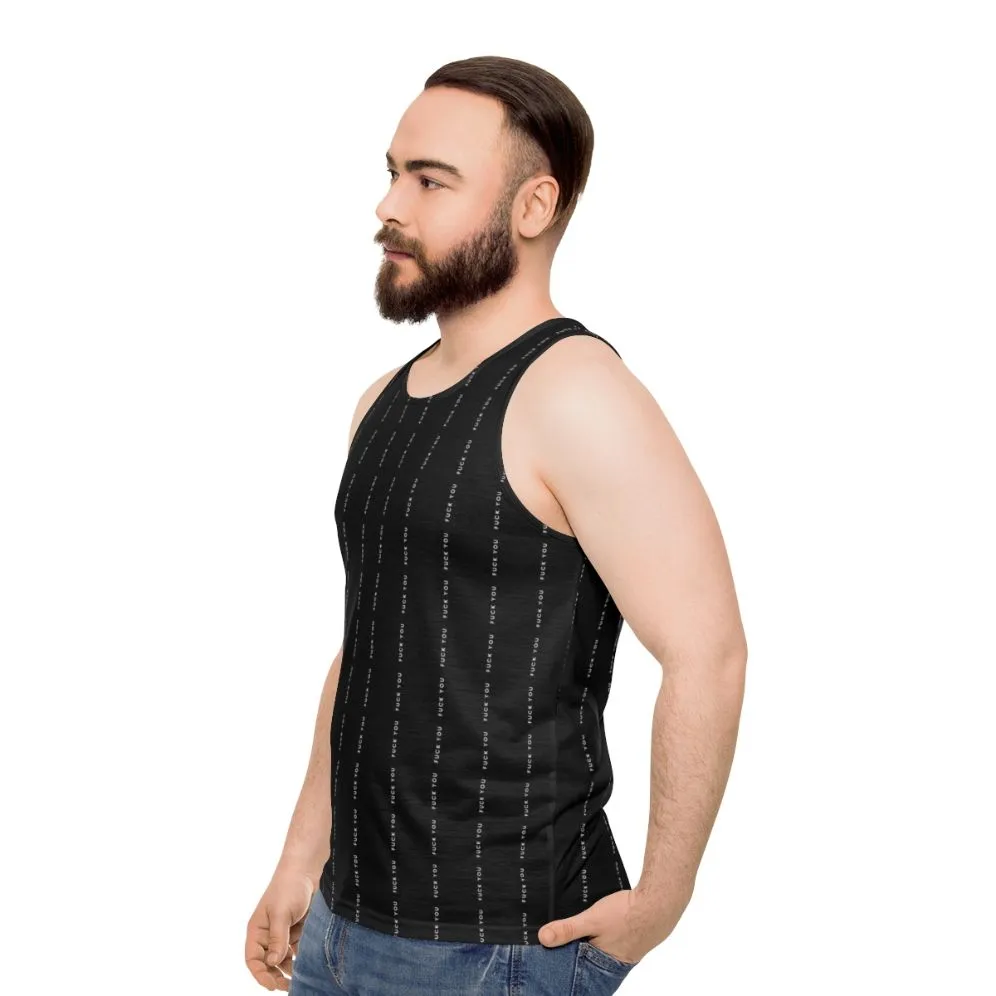 "Go F*ck Yourself" Pinstripe Unisex Tank Top