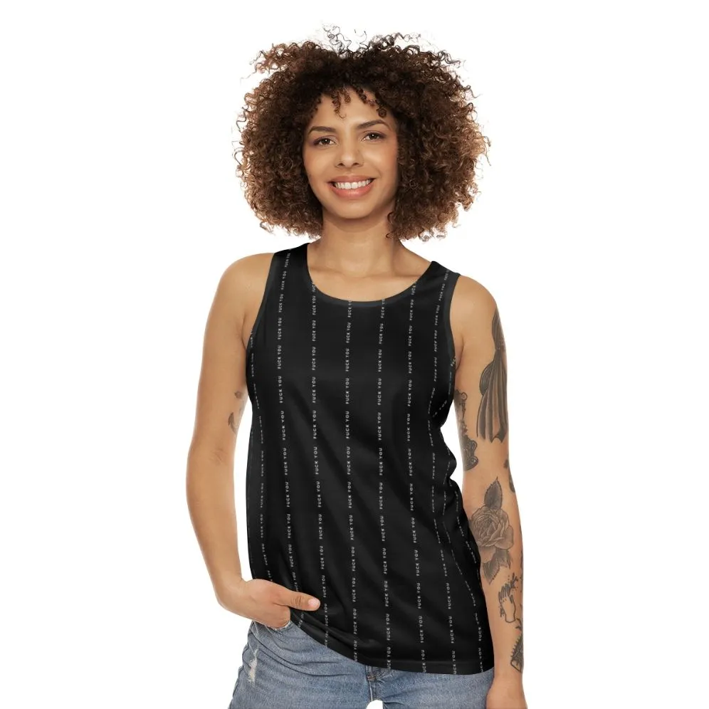 "Go F*ck Yourself" Pinstripe Unisex Tank Top