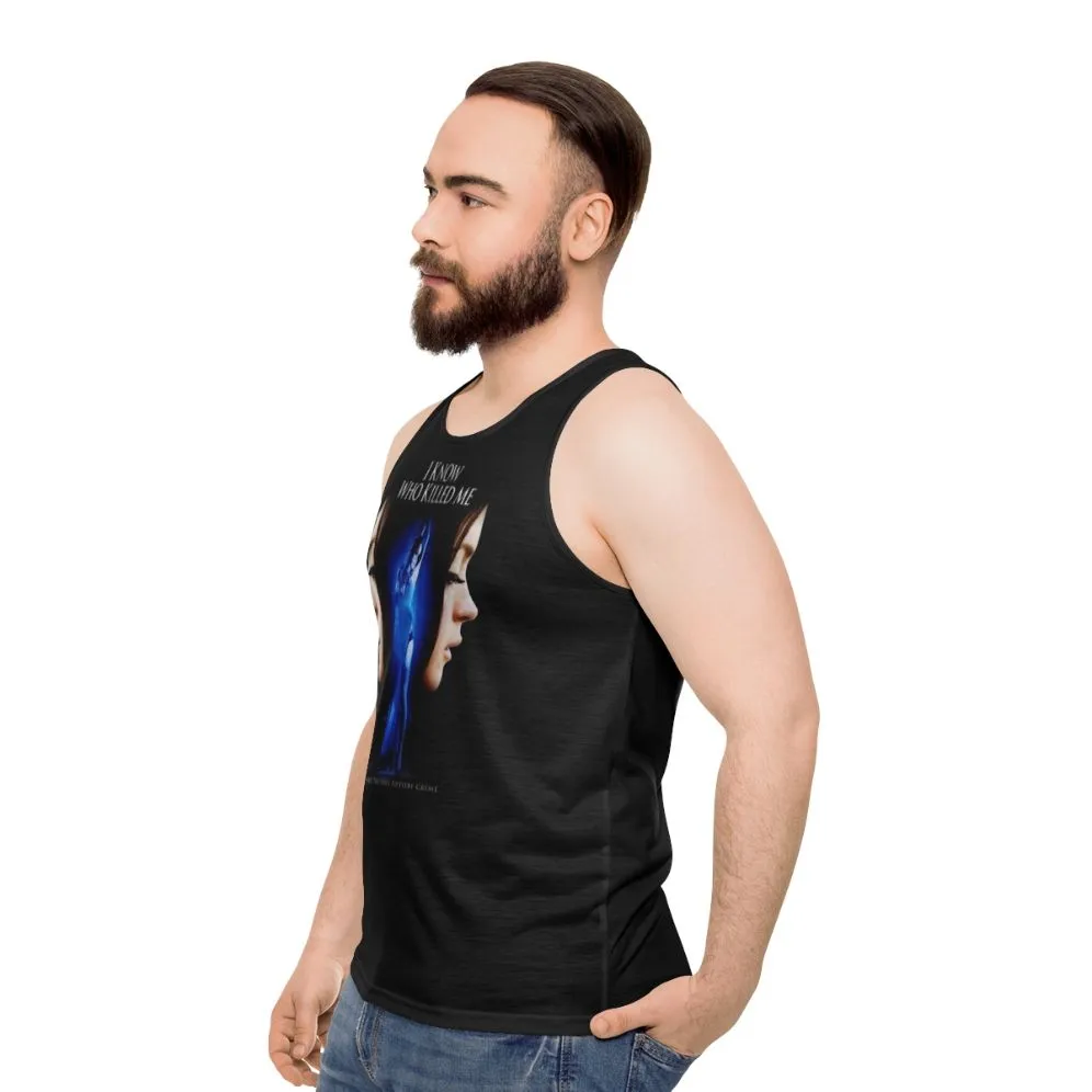 "I Know Who Killed Me" Unisex Tank Top for Cult Movie Fans
