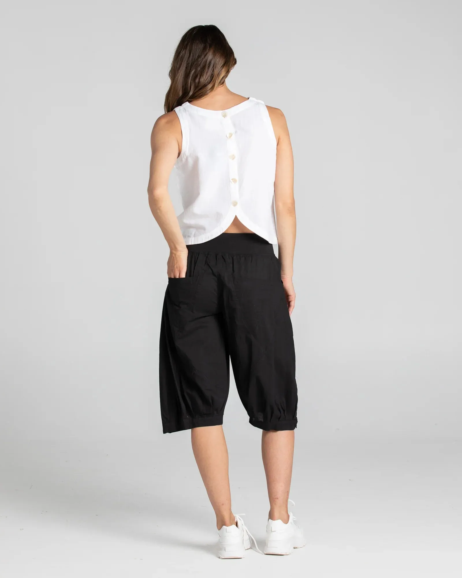 Rose Linen Top White