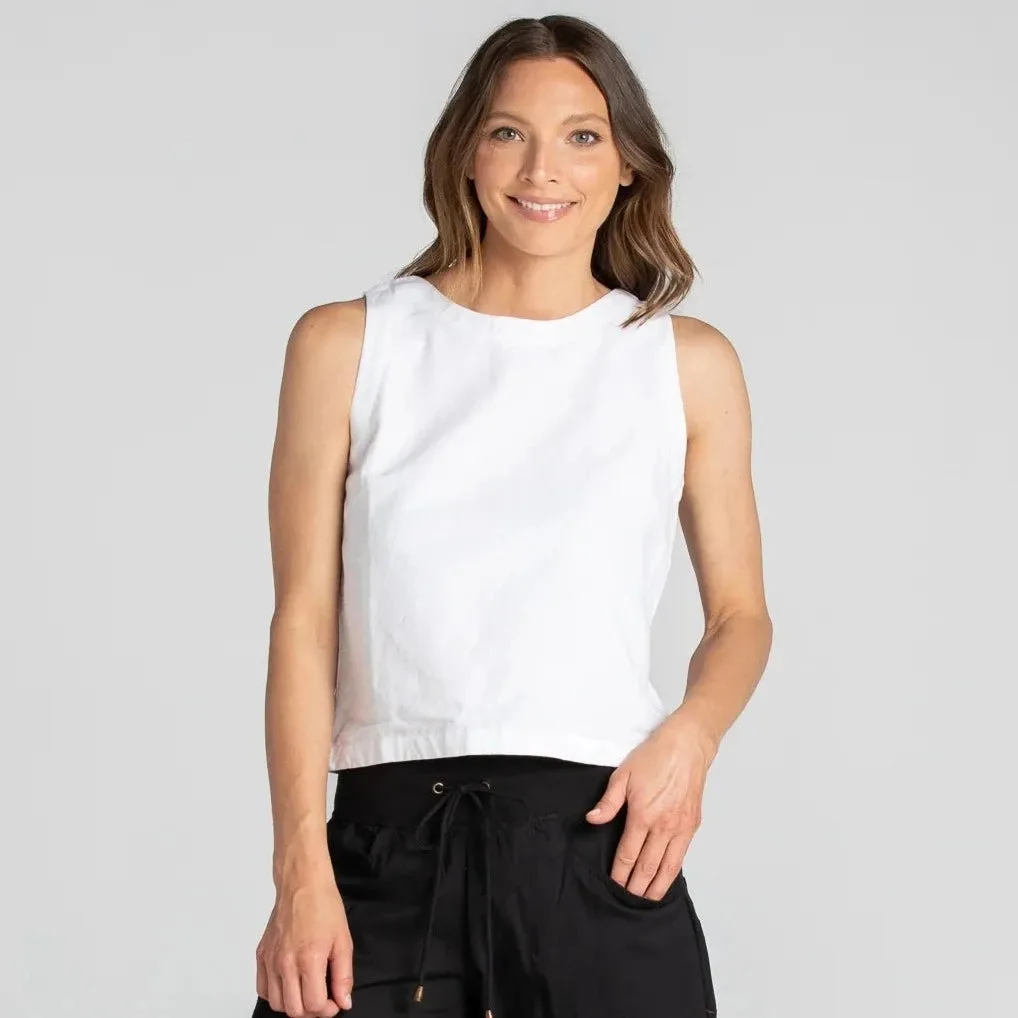 Rose Linen Top White