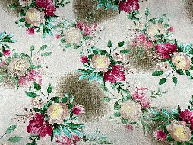 Rose Petal - Clearance Printed Crepe