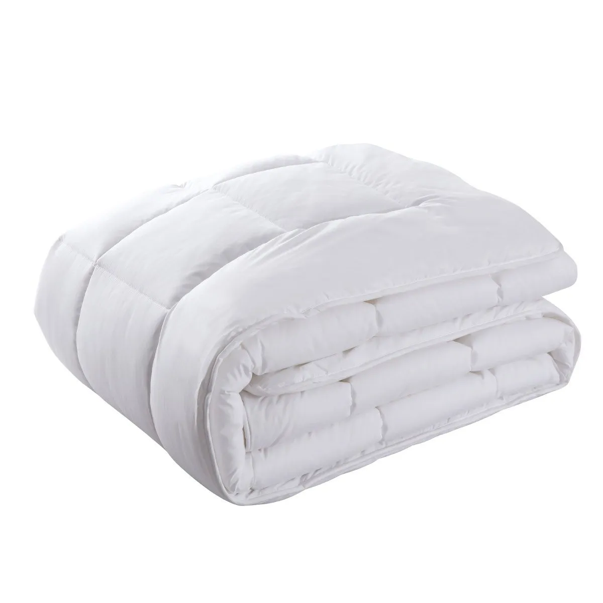 Royal Comfort 260GSM Deluxe Eco-Silk Touch Quilt 100% Cotton Cover Double White