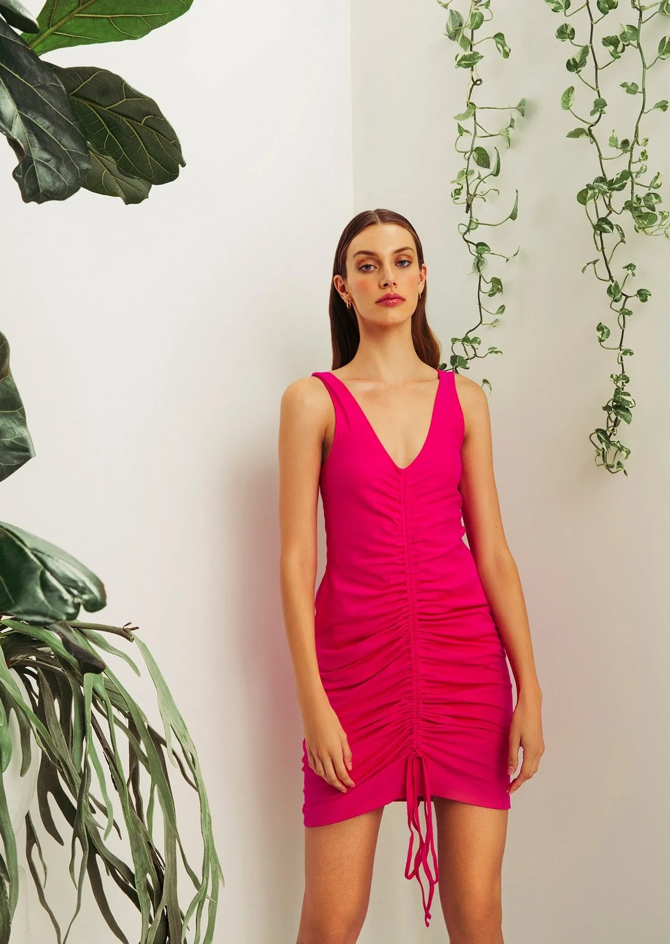 Sleeveless Ruched Dress