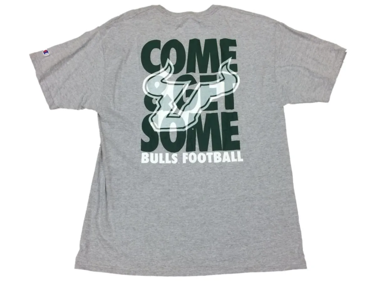 South Florida Bulls Football Champion Gray "Come & Get Some" SS Crew T-Shirt (L)