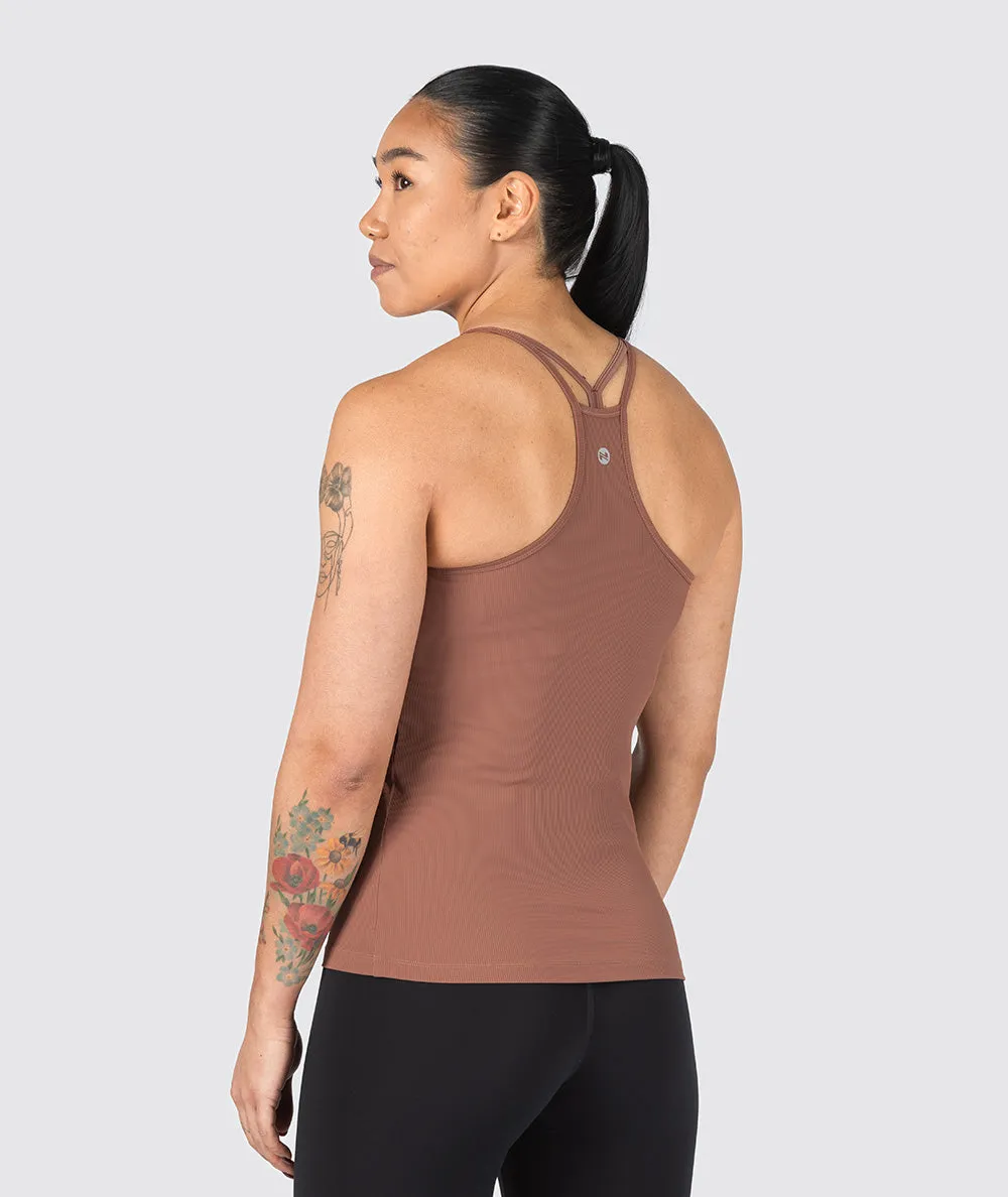 Strappy Ribbed Tank Top