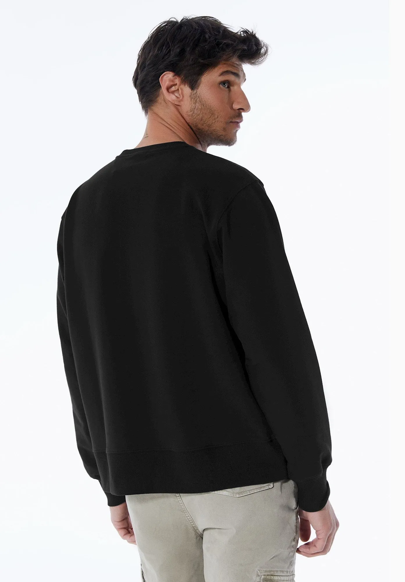 Tom Crew Neck Long Sleeve Sweatshirt Black