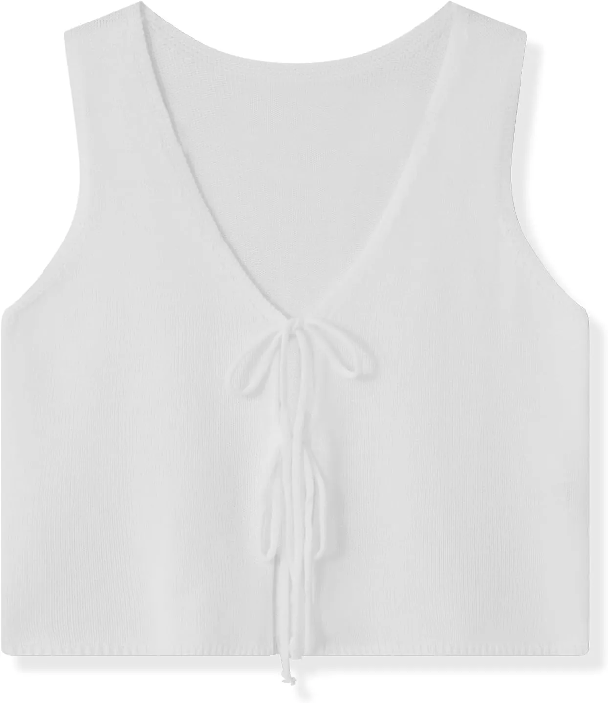 Women Crochet Knit Vest Top Y2k V Neck Sleeveless Vintage Hollow Out Crop Tops Summer Casual Streetwear