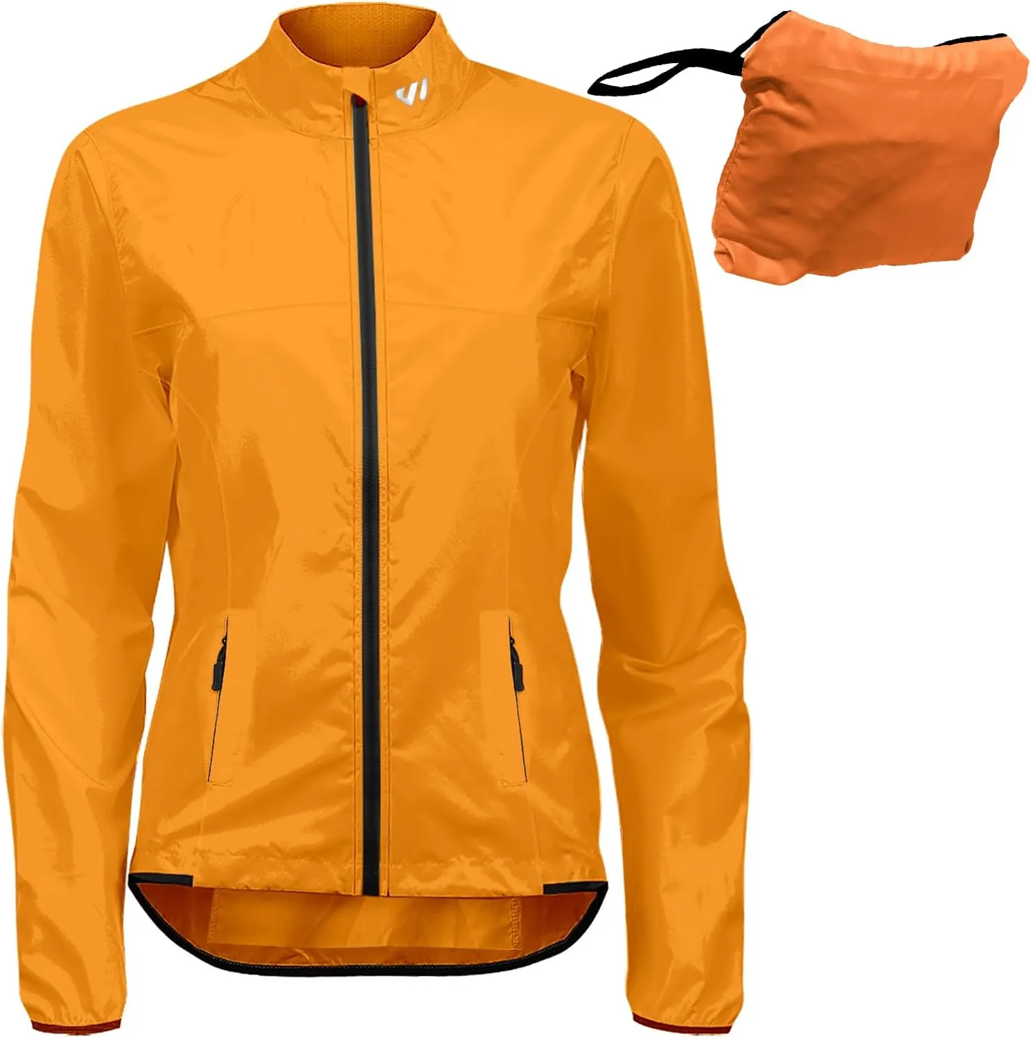 Women Cycling Jacket,Windbreaker Breathable Running Jackets Lightweight Packable Hiking Jersey With 3 Zipper Pockets