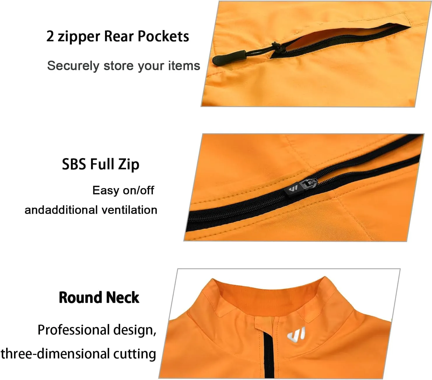 Women Cycling Jacket,Windbreaker Breathable Running Jackets Lightweight Packable Hiking Jersey With 3 Zipper Pockets